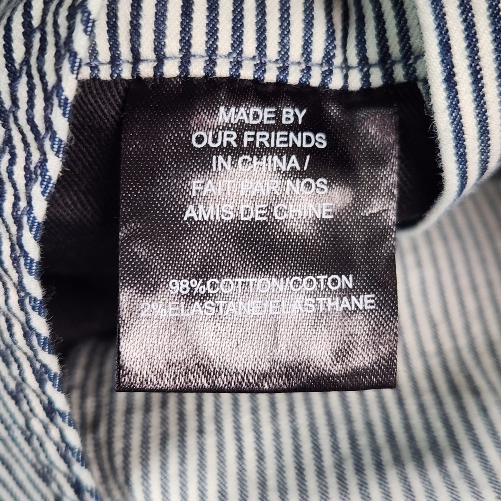 Dovetail Workwear Freshly Overalls 8/32 Indigo Stripe Stretch Denim Double Knee - Picture 8 of 15